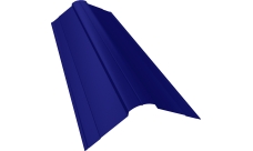 Планка конька фигурного 100х100 Grand Line 0,45 PE с пленкой RAL 5002 ультрамариново-синий (2м)