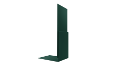 Планка приемная оконная Grand Line 0,45 PE-Double с пленкой RAL 6005 зеленый мох (2м)