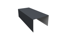 Крышка для забора из сайдинга ЭкоБрус Grand Line 0,45 PE RAL 7024 мокрый асфальт (2,5м)