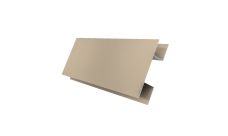 Планка H-образная Экобрус Grand Line 0,5 Satin с пленкой RAL 1015 светлая слоновая кость (2м)