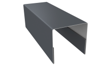 Планка П-образная заборная 20 Grand Line 0,5 Satin Matt RAL 7024 мокрый асфальт (2м)