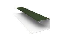 Планка П-образная завершающая сложная Корабельная Доска Grand Line 0,5 Satin Matt TX RAL 6020 хромовая зелень (2м)