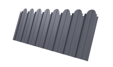 Профнастил C10A фигурный Grand Line 0,4 PE RAL 7004 сигнальный серый