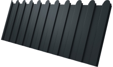 Профнастил С8A v02 фигурный Grand Line 0,5 PurPro Matt 275 с пленкой RAL 7016 антрацитово-серый