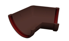 Угол желоба 135 град. универ.Классика 120 ПВХ Grand Line шоколадный (RAL 8017)