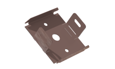 Универсальное точечное крепление для рейки кубообразной Grand Line Ш50 0,45 Zn Беленый дуб