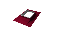 Оклад трубы Длина вдоль ската 1270 х Ширина вдоль карниза 670 0,45 PE RAL 3003 рубиново-красный