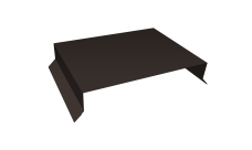 Парапетная крышка прямая 250мм 0,45 PE-Double с пленкой RR 32 темно-коричневый (2м)