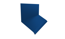 Планка примыкание верхнее к стене фальц 150х130х20 Grand Line 0,45 PE с пленкой RAL 5005 сигнальный синий (2м)