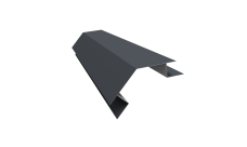 Планка угла внешнего сложного 135 градусов Блок-Хаус new Grand Line 0,5 Satin Matt RAL 7024 мокрый асфальт (2м)