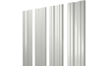 Штакетник Twin с прямым резом 0,45 PE RAL 9003 сигнальный белый