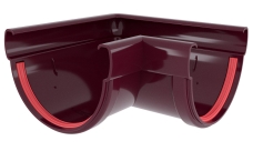 Угол желоба 90 град.Дизайн 135 ПВХ Grand Line бордо (RAL 3005)