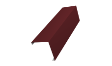 Декоративная накладка на столб универсальная угловая 62х55 для забора жалюзи 0,5 PE RAL 3005 красное вино (1,8м)