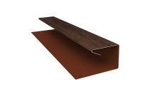 Планка П-образная завершающая сложная Корабельная Доска Grand Line 0,45 Print Premium Antique Wood TwinColor (2м)