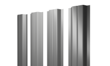 Штакетник П-образный A с прямым резом Grand Line 0,45 Drap TX RAL 7047 телегрей 4