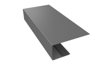 J-Профиль 18мм Grand Line 0,45 PE с пленкой RAL 9006 бело-алюминиевый (2м)