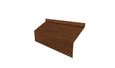 Ламель забора жалюзи Milan/Milan new стартовая/финишная для калиток и ворот 0,45 Print Elite Rowan TwinColor