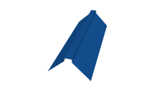 Планка конька плоского 175х50х175 0,45 PE lite с пленкой RAL 5005 сигнальный синий (3м)