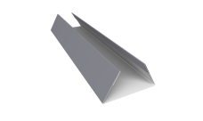 Планка стыковочная составная нижняя Экобрус Grand Line 0,45 PE с пленкой RAL 7004 сигнальный серый (3м)