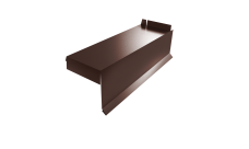 Планка торцевая сегментная Квадро профи Правая стартовая 0,5 Satin Matt TX RAL 8017 шоколад