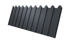 Профнастил С8A v01 фигурный 0,5 Satin RAL 7024 мокрый асфальт