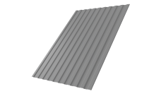 Профнастил С8A v01 0,45 PE с пленкой RAL 9006 бело-алюминиевый