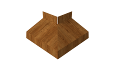 Угол отлива внешний 70 0,45 Print-Double Elite с пленкой Golden Wood