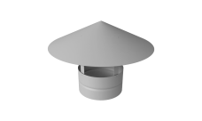Дымник на трубу круглый d100 0,45 Drap с пленкой RAL 9003 сигнальный белый