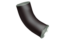 Колено стока GL PE Matt 90 мм RR 32 темно-коричневый