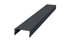 Ламель лицевая стартовая/финишная забора жалюзи Texas 55мм для калиток и ворот (с заполнением ламелями 125) 0,45 PE RAL 7024 мокрый асфальт