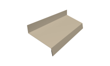 Отлив простой 70 Grand Line 0,5 Satin с пленкой RAL 1015 светлая слоновая кость (2м)