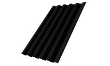 Профнастил НС35R 0,5 Satin RAL 9005 черный