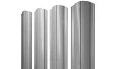 Штакетник Круглый фигурный Grand Line 0,45 PE RAL 7004 сигнальный серый