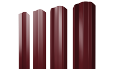 Штакетник М-образный A фигурный 0,45 Drap TX RAL 3005 красное вино