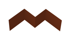 Угол внутренний фибросайдинга Grand Line 0,5 Satin с пленкой RAL 3009 оксидно-красный (2м)