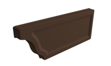 Заглушка желоба правая Vortex Project 210мм RAL 8017 шоколад