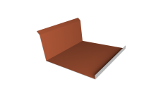 Планка примыкания нижняя 20х122х260х15 0,45 PE с пленкой RAL 8004 терракота (2м)