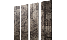 Штакетник Twin с прямым резом Grand Line 0,45 Print Elite King Stone TwinColor