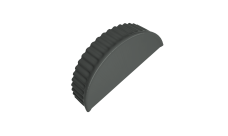 Заглушка малая торцевая Grand Line 0,45 PE RAL 7005 мышино-серый