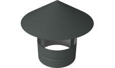 Дымник на трубу круглый d250 0,45 PE с пленкой RAL 7005 мышино-серый