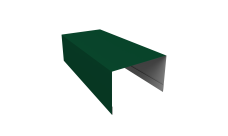 Крышка для забора из сайдинга Блок-хаус new Grand Line 0,45 Drap TX RAL 6005 зеленый мох (2,5м)