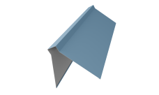 Планка конька плоского 220х50х220 Grand Line 0,45 Drap ТХ RAL 5024 пастельно-синий (2м)