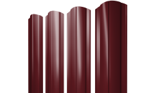 Штакетник Круглый фигурный Grand Line 0,5 Satin RAL 3005 красное вино