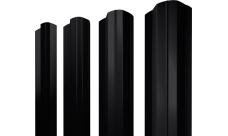 Штакетник М-образный B фигурный Grand Line 0,45 ПЭ двухсторонний RAL 9005 черный