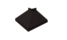 Угол отлива внешний 100 Grand Line 0,45 PE с пленкой RAL 9005 черный