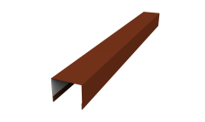 Крышка для забора жалюзи Palermo Grand Line 0,45 PE RAL 3009 оксидно-красный (2,5м)