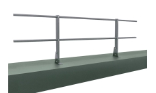 Ограждение кровельное для парапета на плоскую кровлю 2,0х0,6м RAL 7004