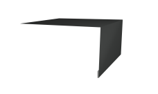 Планка околооконная простая 250х50 0,5 PurLite Matt RAL 7016 антрацитово-серый (3м)