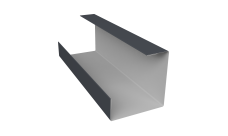 Планка угла внутреннего составная нижняя 0,5 Satin с пленкой RAL 7024 мокрый асфальт (2м)