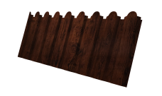 Профнастил С20A фигурный Grand Line 0,45 Print Premium Cherry Wood Fresh TwinColor